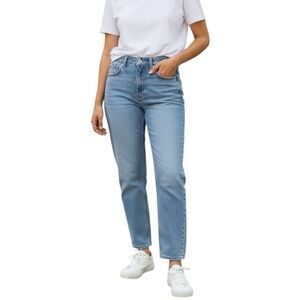 016 Zara Hi-Rise 6 Women Blue Boyfriend Jeans